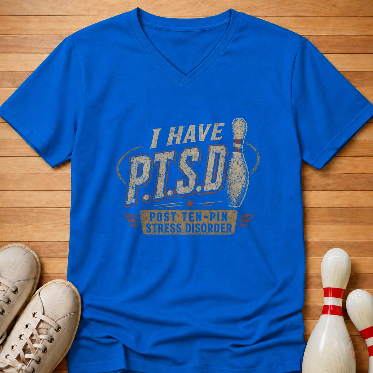 Ten Pin Stress Women's V-Neck