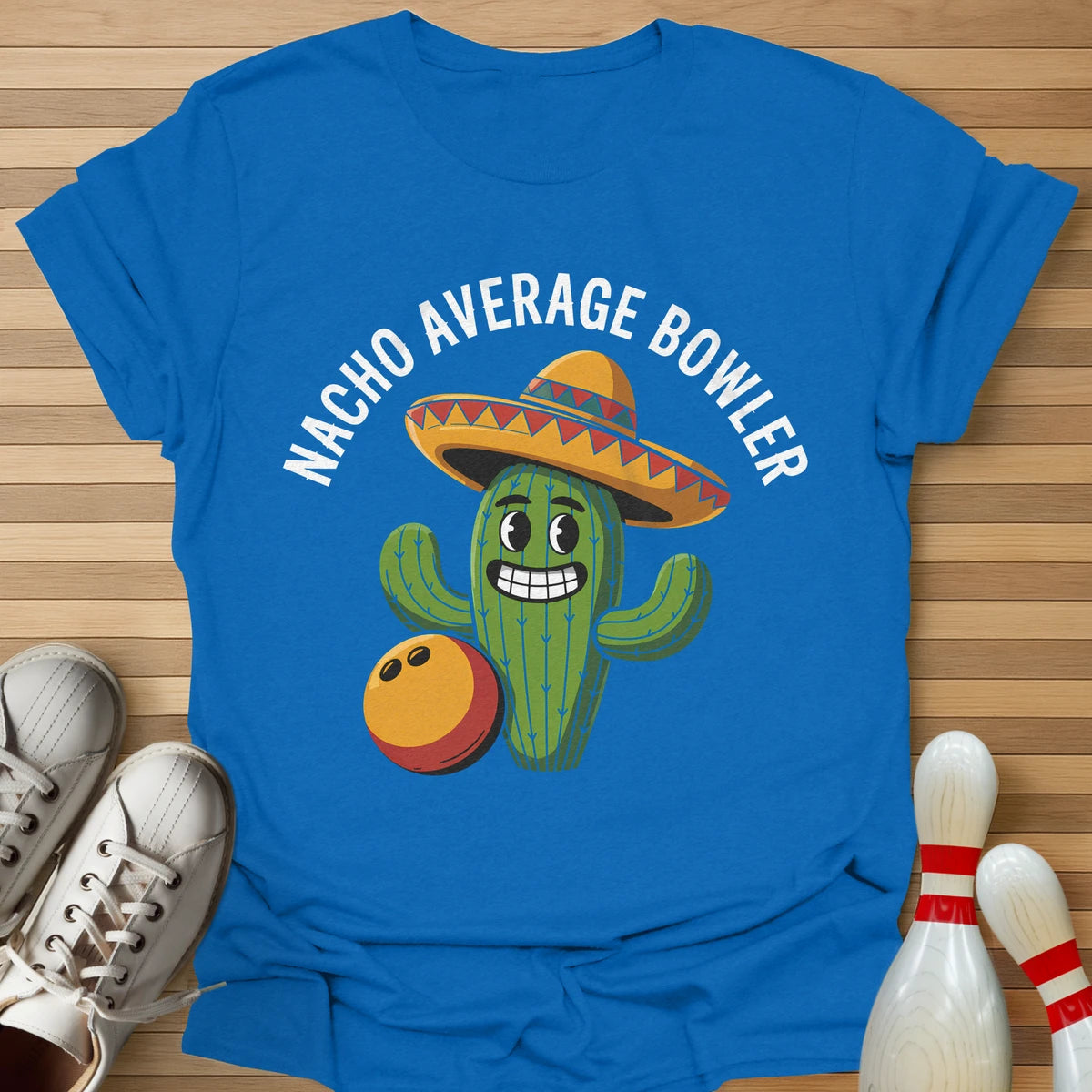 Nacho Average Bowler Cactus T-Shirt
