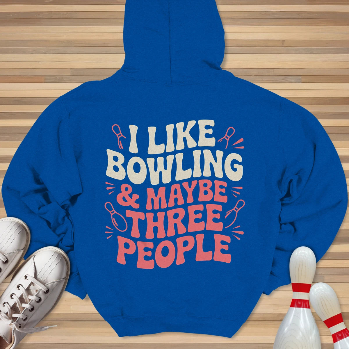 I Like Bowling Groovy Hoodie