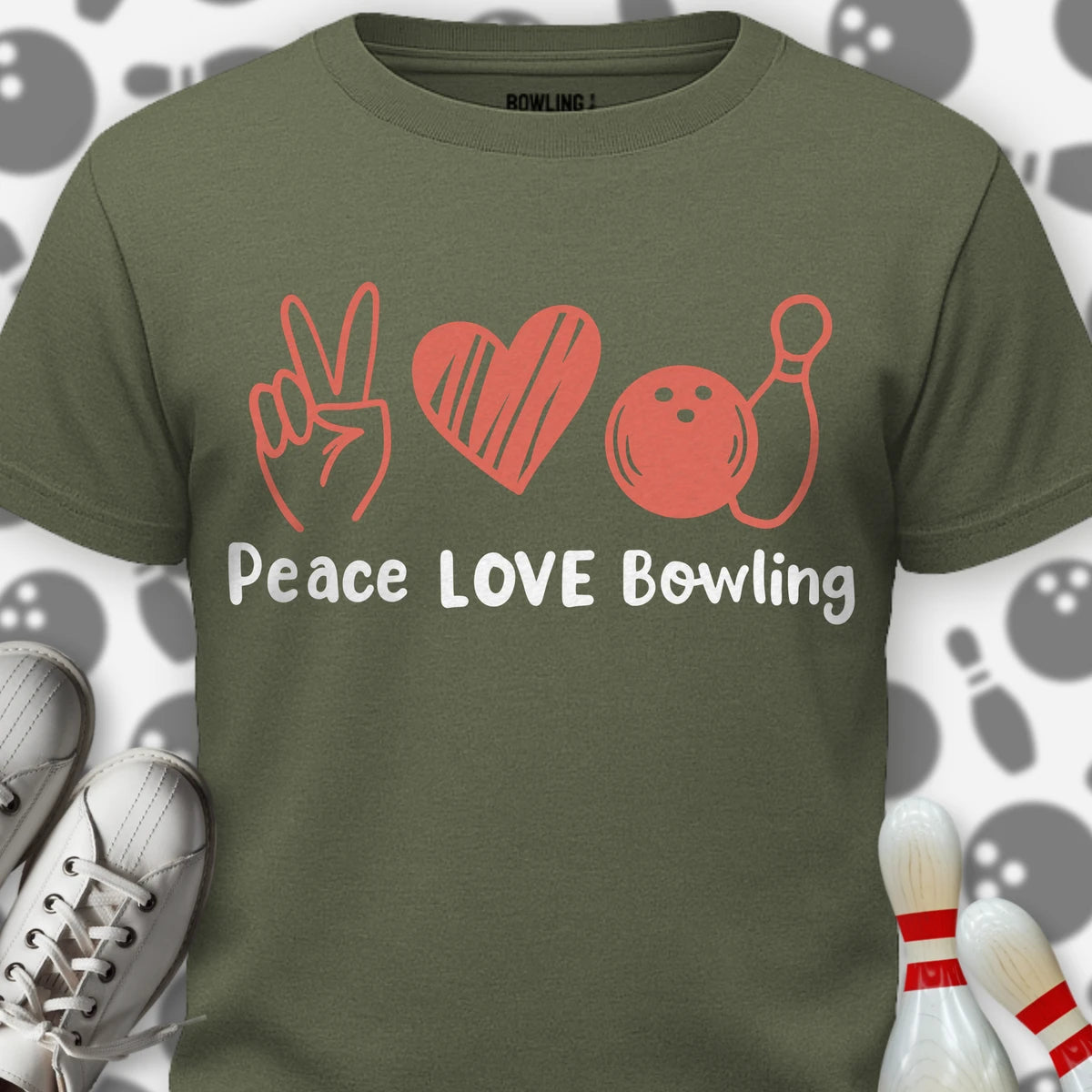 Peace Love & Bowling T-Shirt