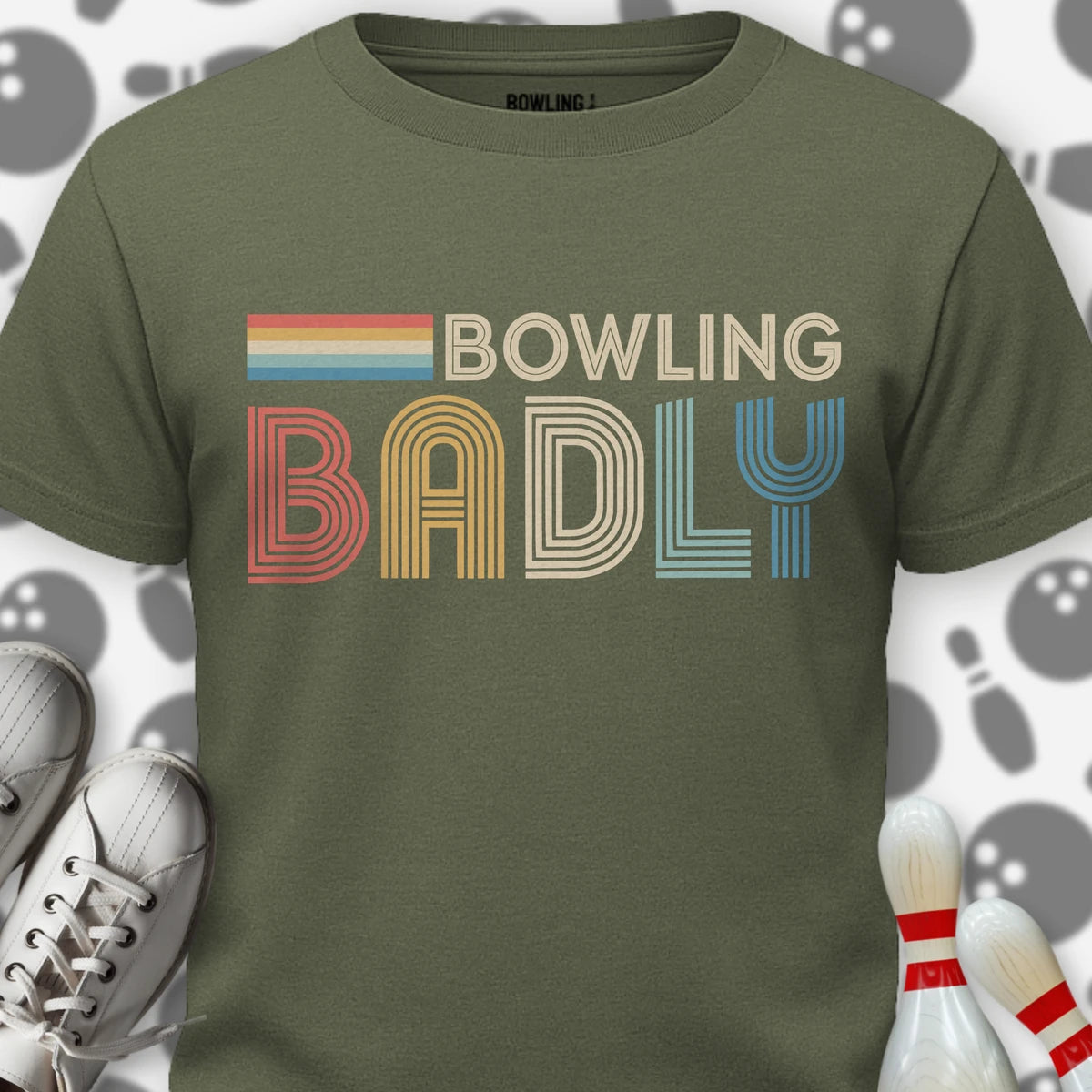 Retro Bowling Badly T-Shirt