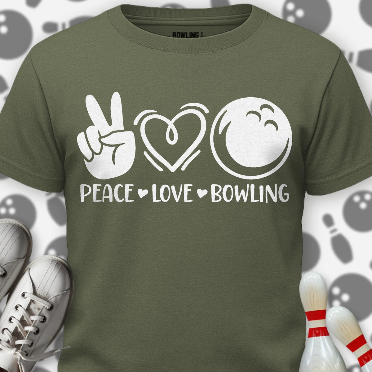 Peace Love Bowling T-Shirt