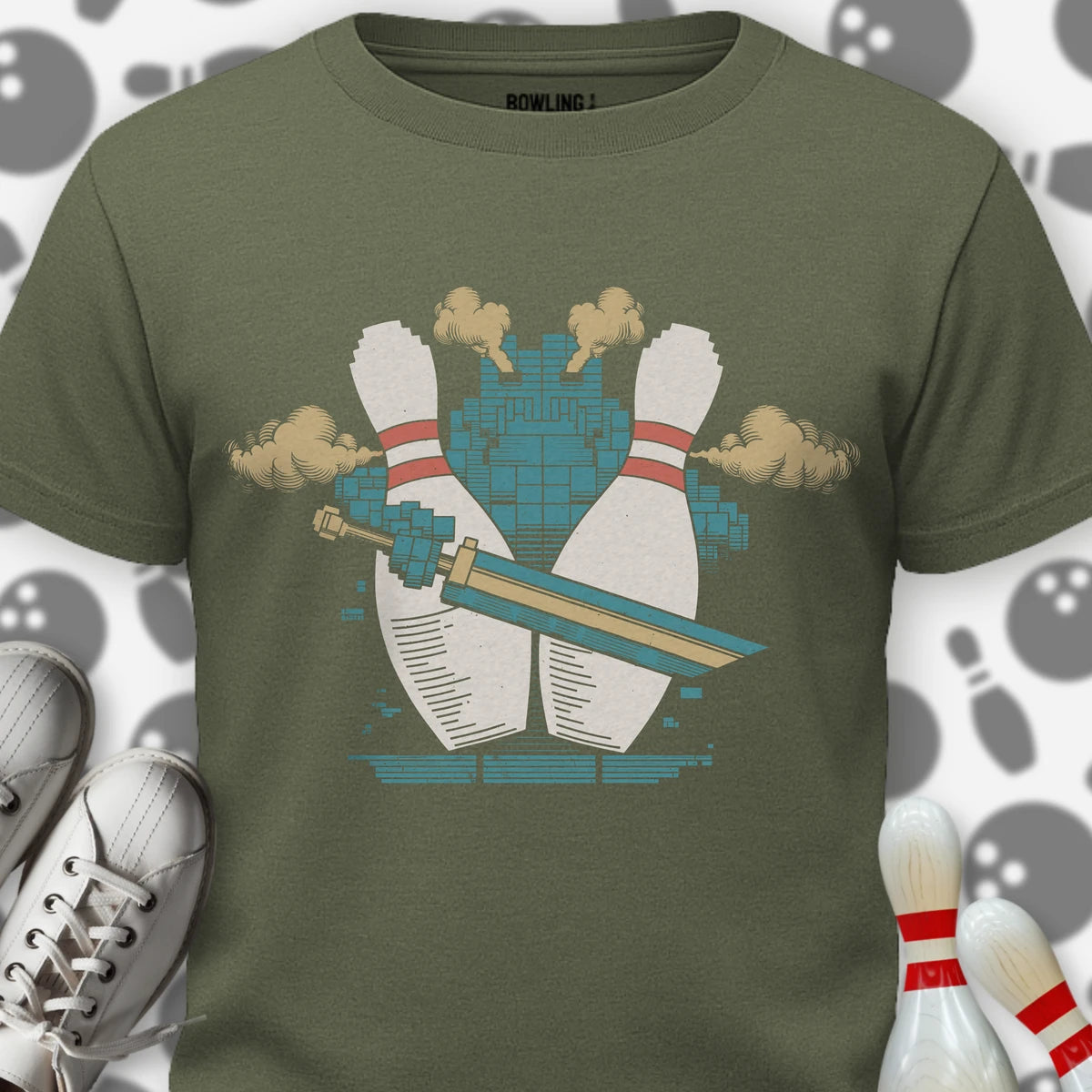 Retro Pin Swordsman T-Shirt