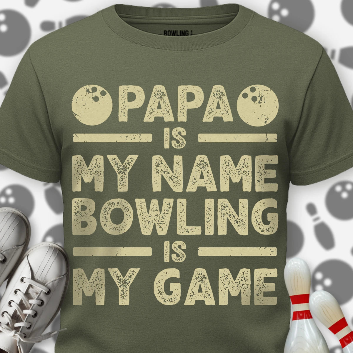 Papa Bowling Is My Game T-Shirt
