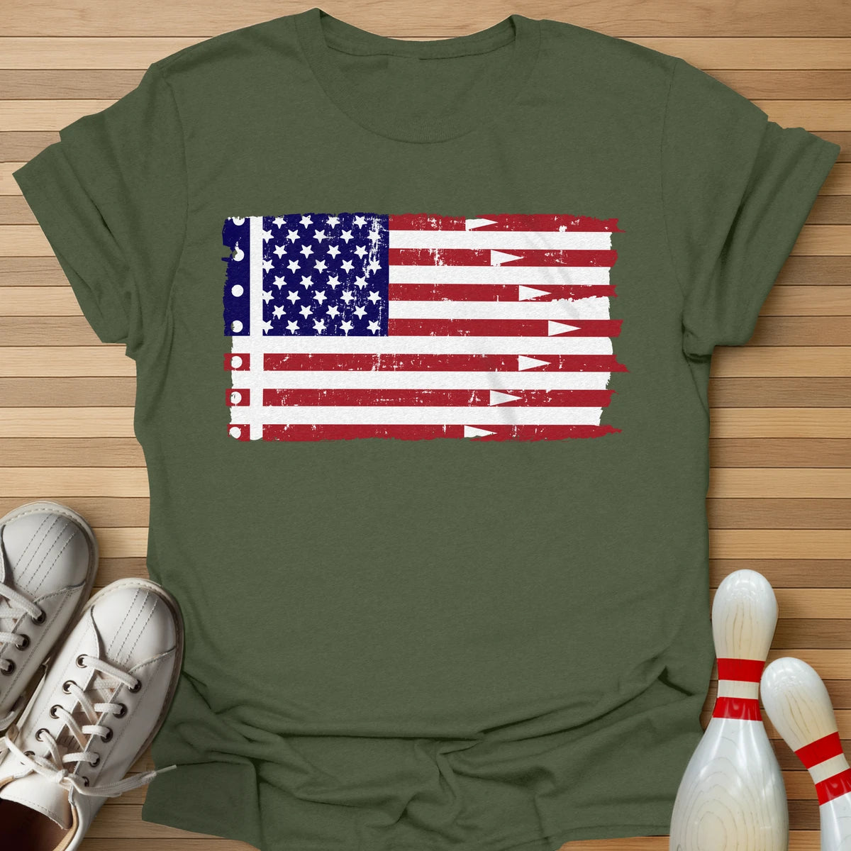 Vertical Color Lane Flag T-Shirt