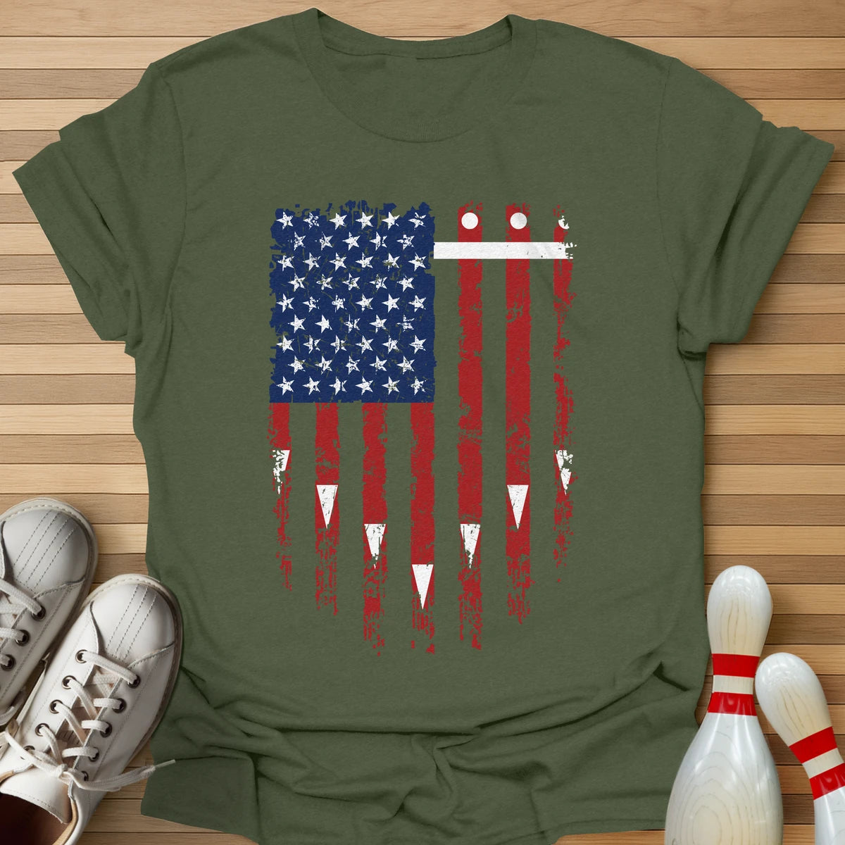 Bowling Lane Flag T-Shirt