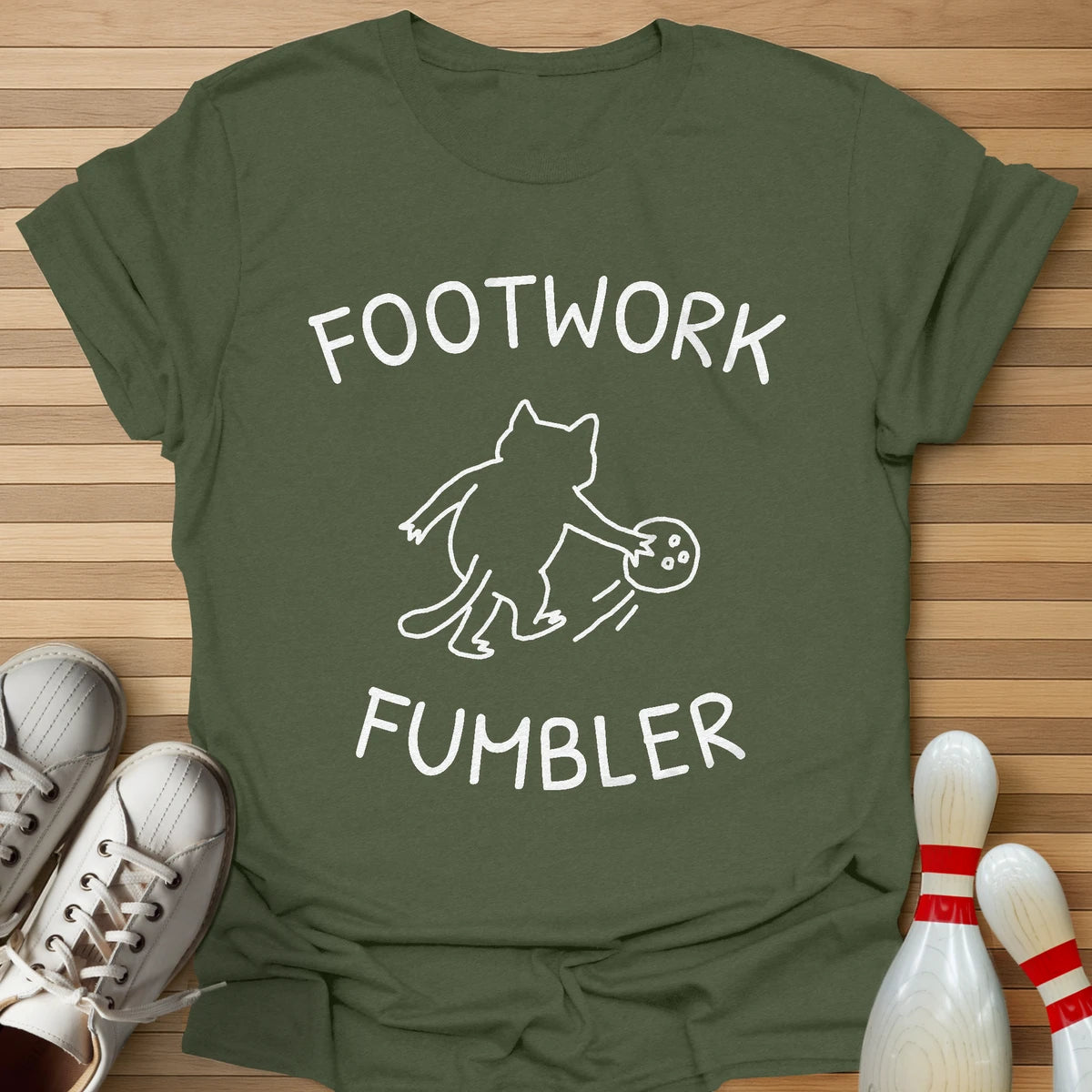 Footwork Fumbler Cartoon T-Shirt