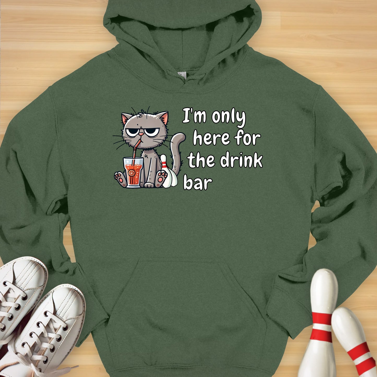 Drink Bar Cat Hoodie