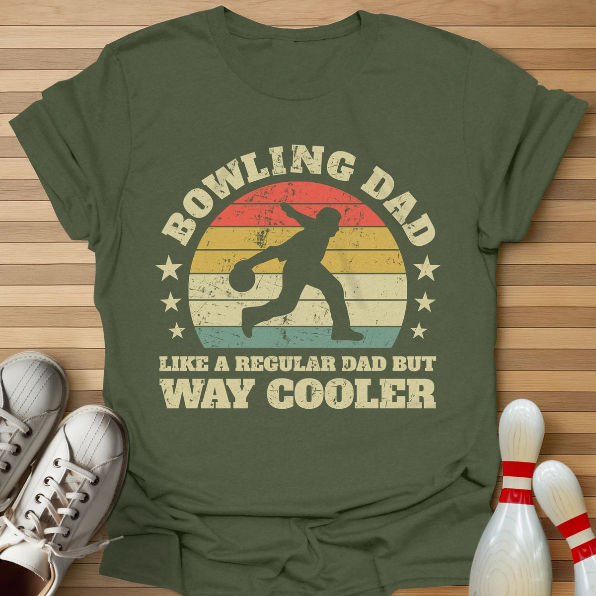 Bowling Dad Way Cooler Sunrise T-Shirt