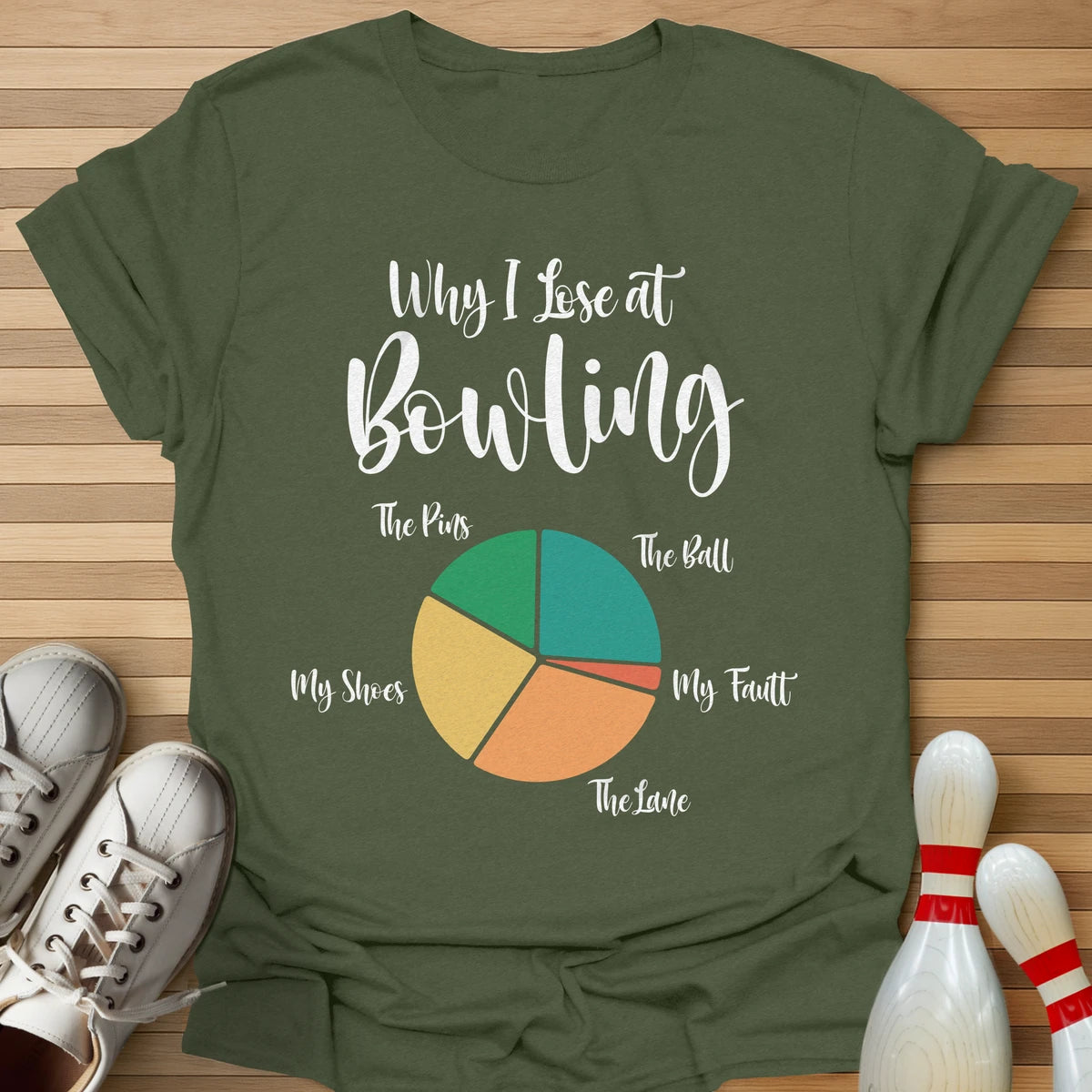 Why I Lose Pie Chart T-Shirt