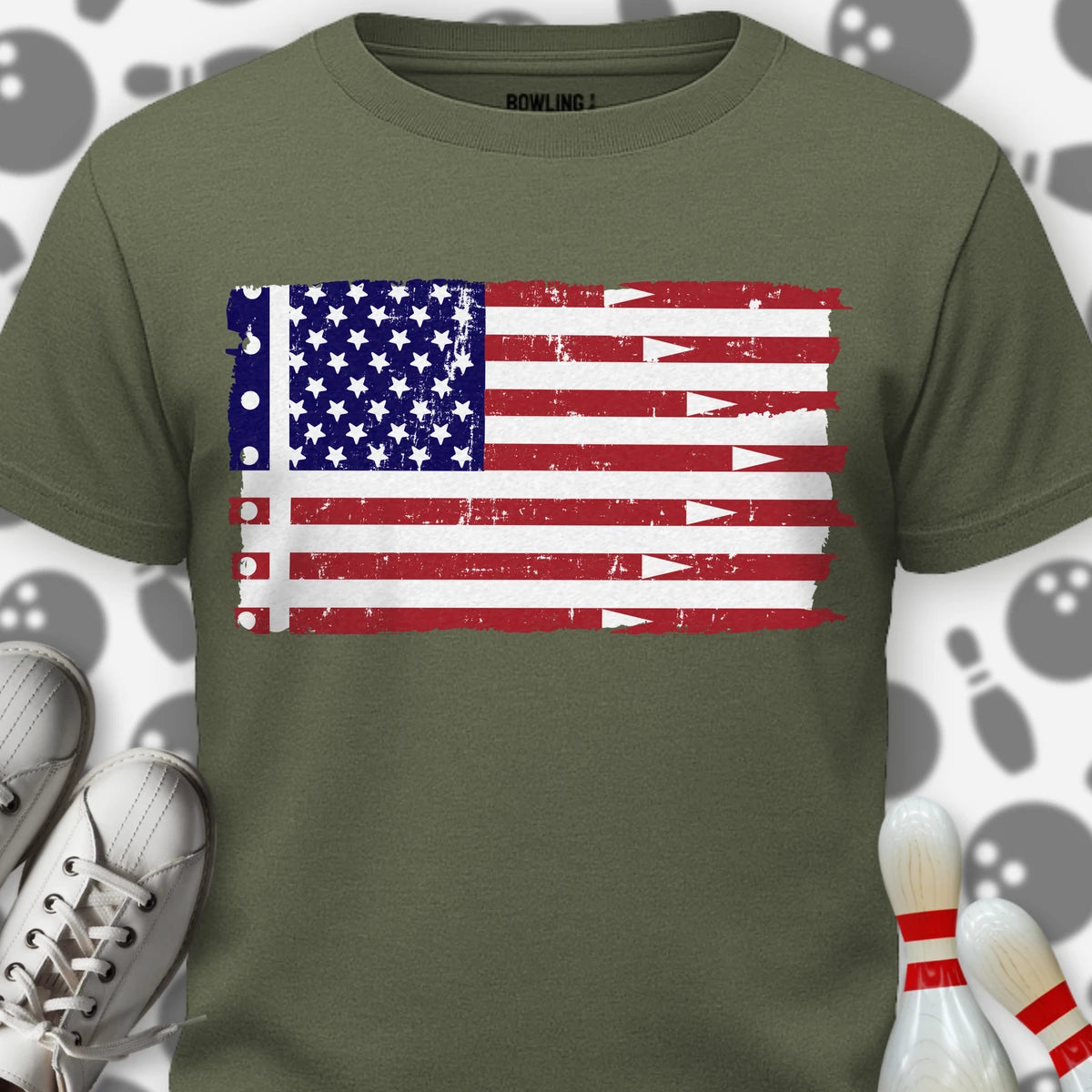 Vertical Color Lane Flag T-Shirt