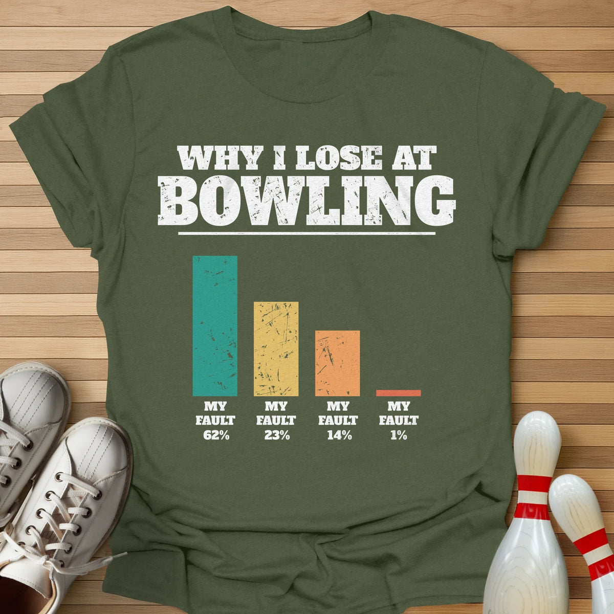 Why I Lose Bar Chart T-Shirt