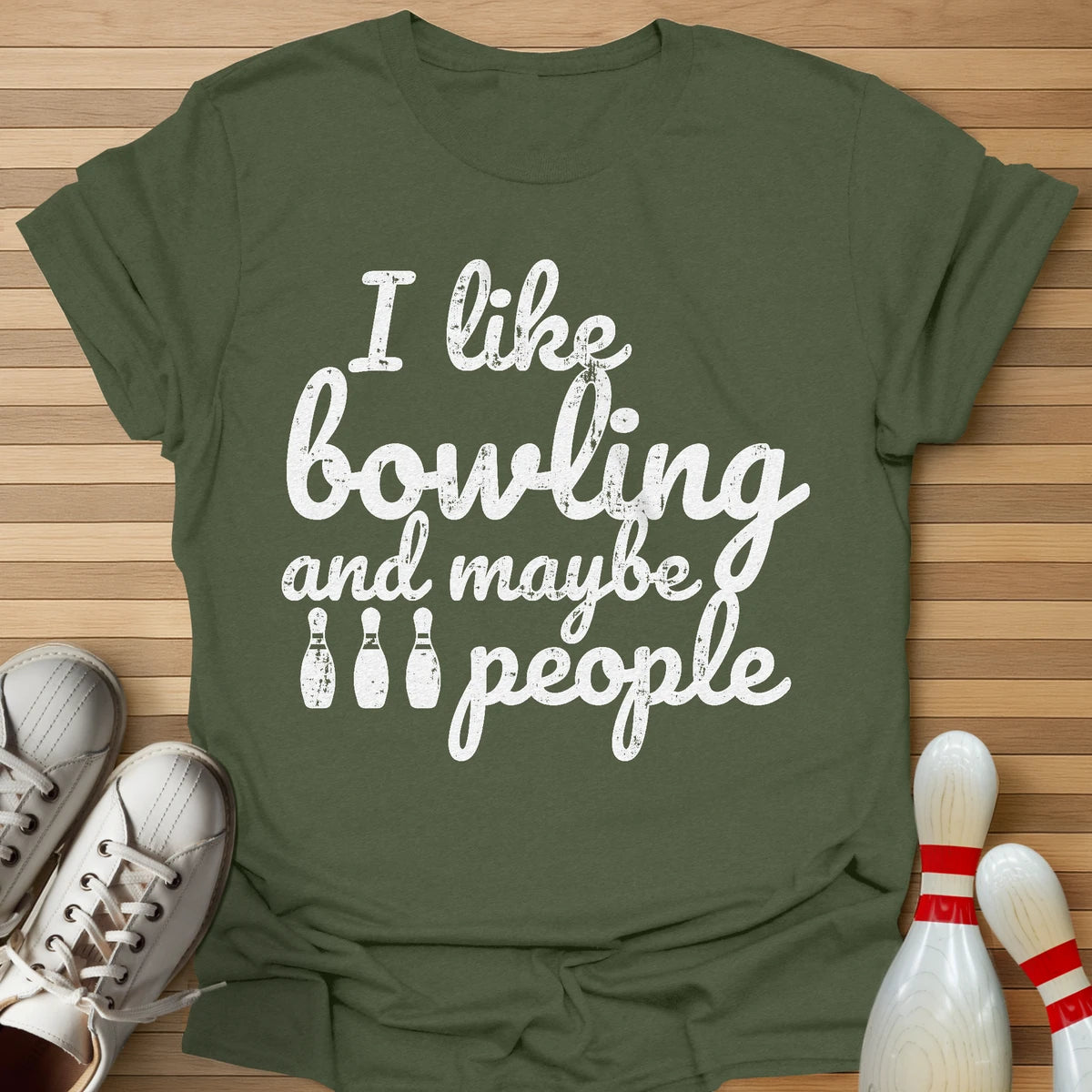 Bowling And 3 People T-Shirt
