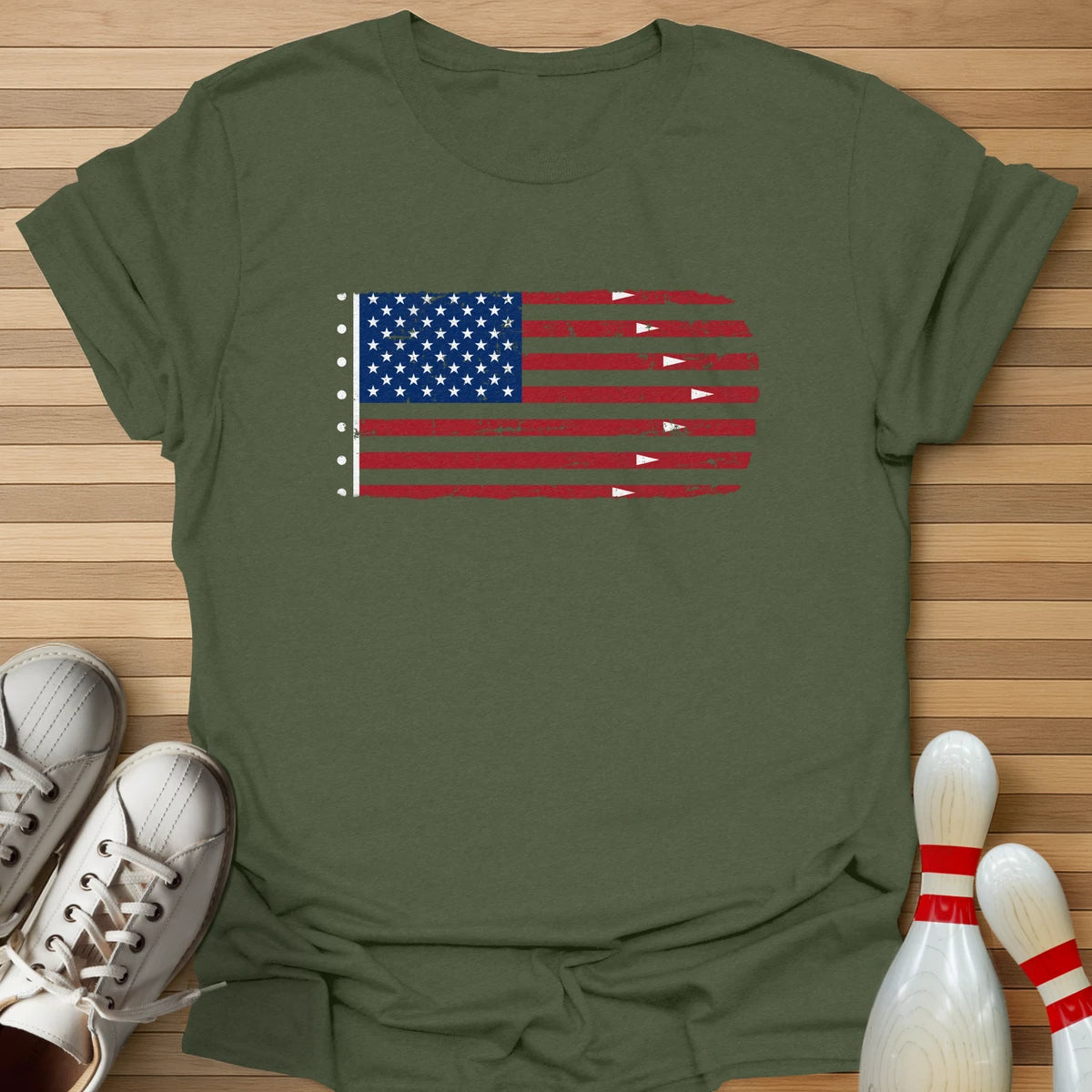 Bowling US Flag T-Shirt