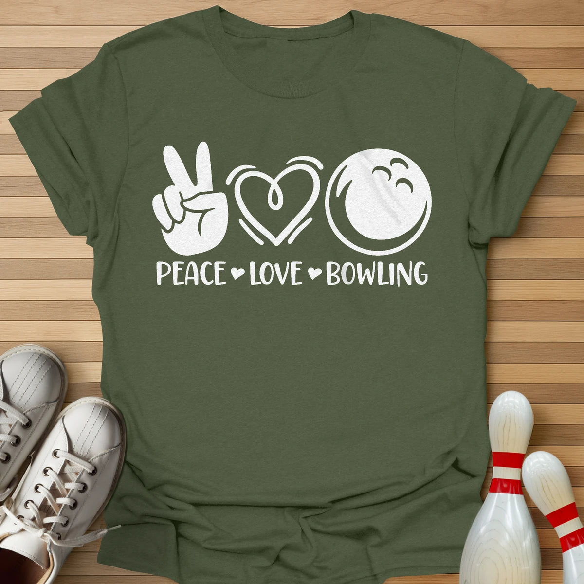 Peace Love Bowling T-Shirt