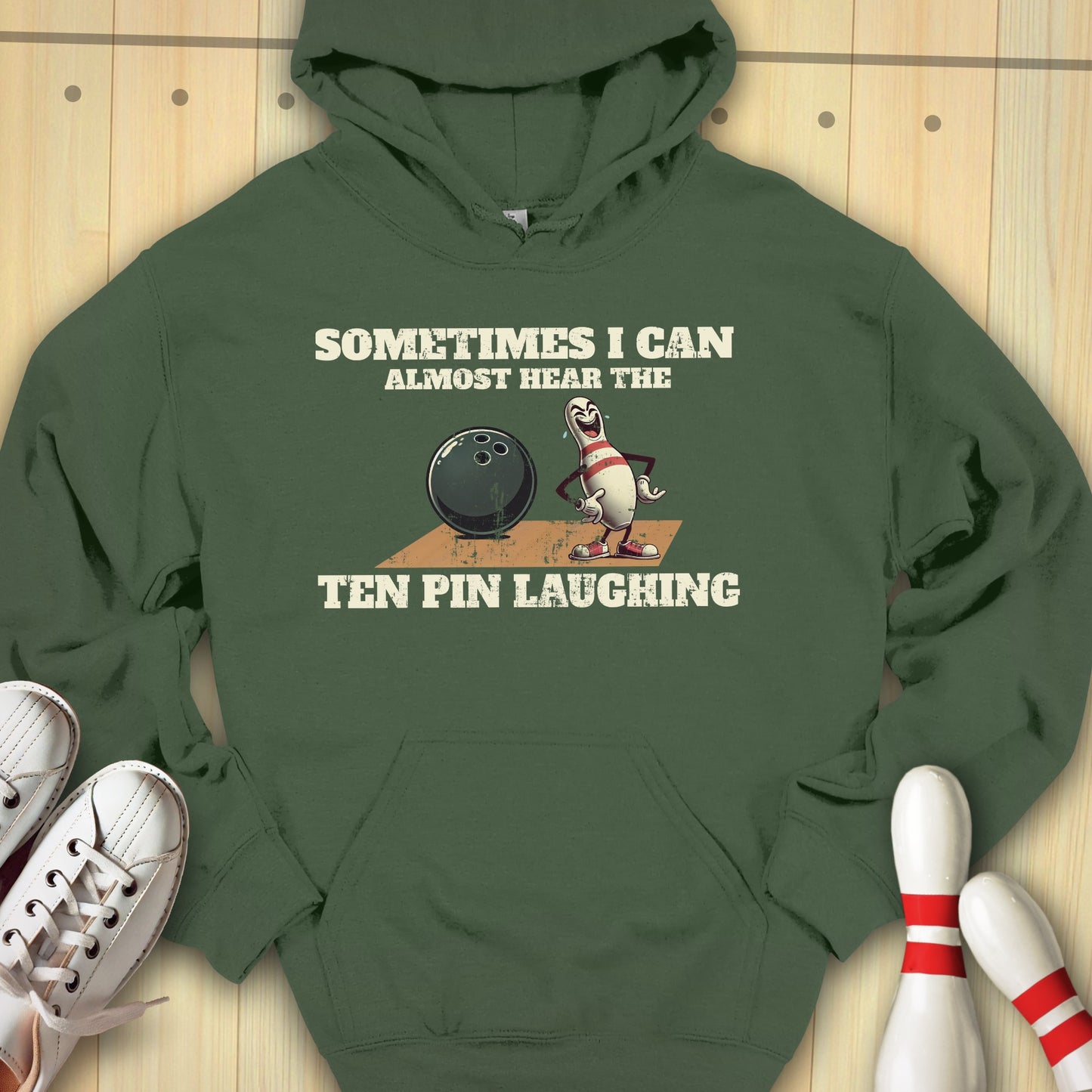 Ten Pin Laughing Hooded Sweatshirt