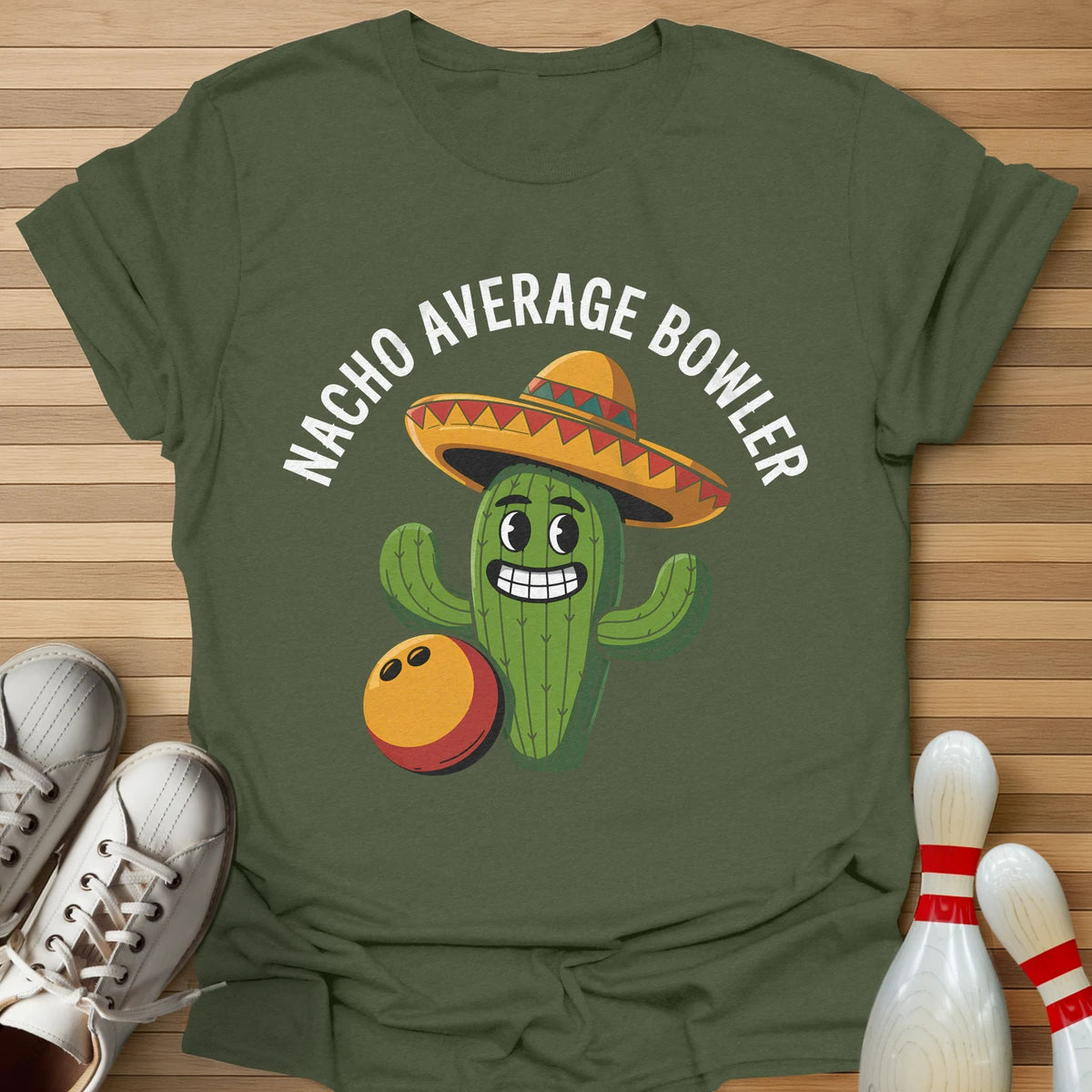 Nacho Average Bowler Cactus T-Shirt
