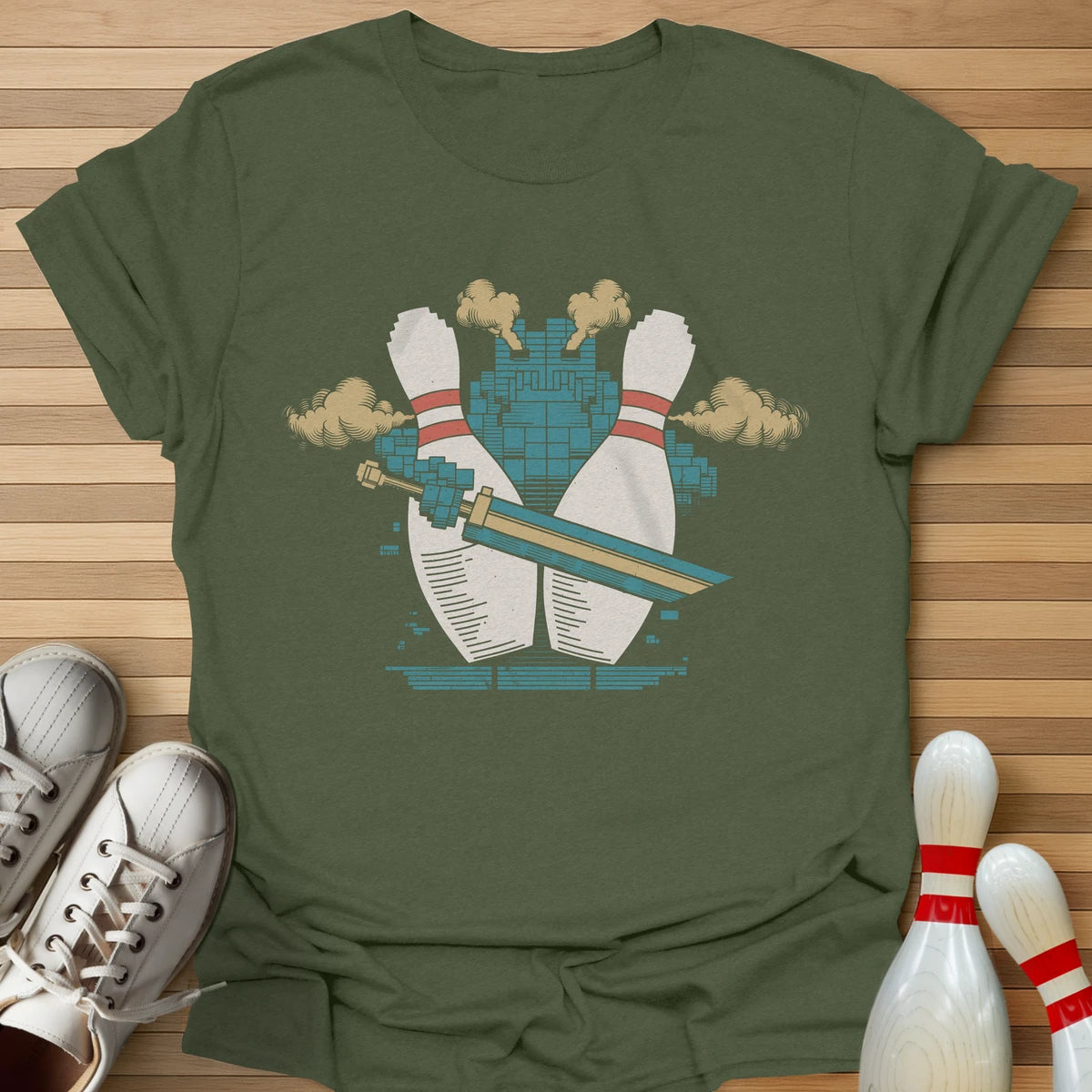 Retro Pin Swordsman T-Shirt