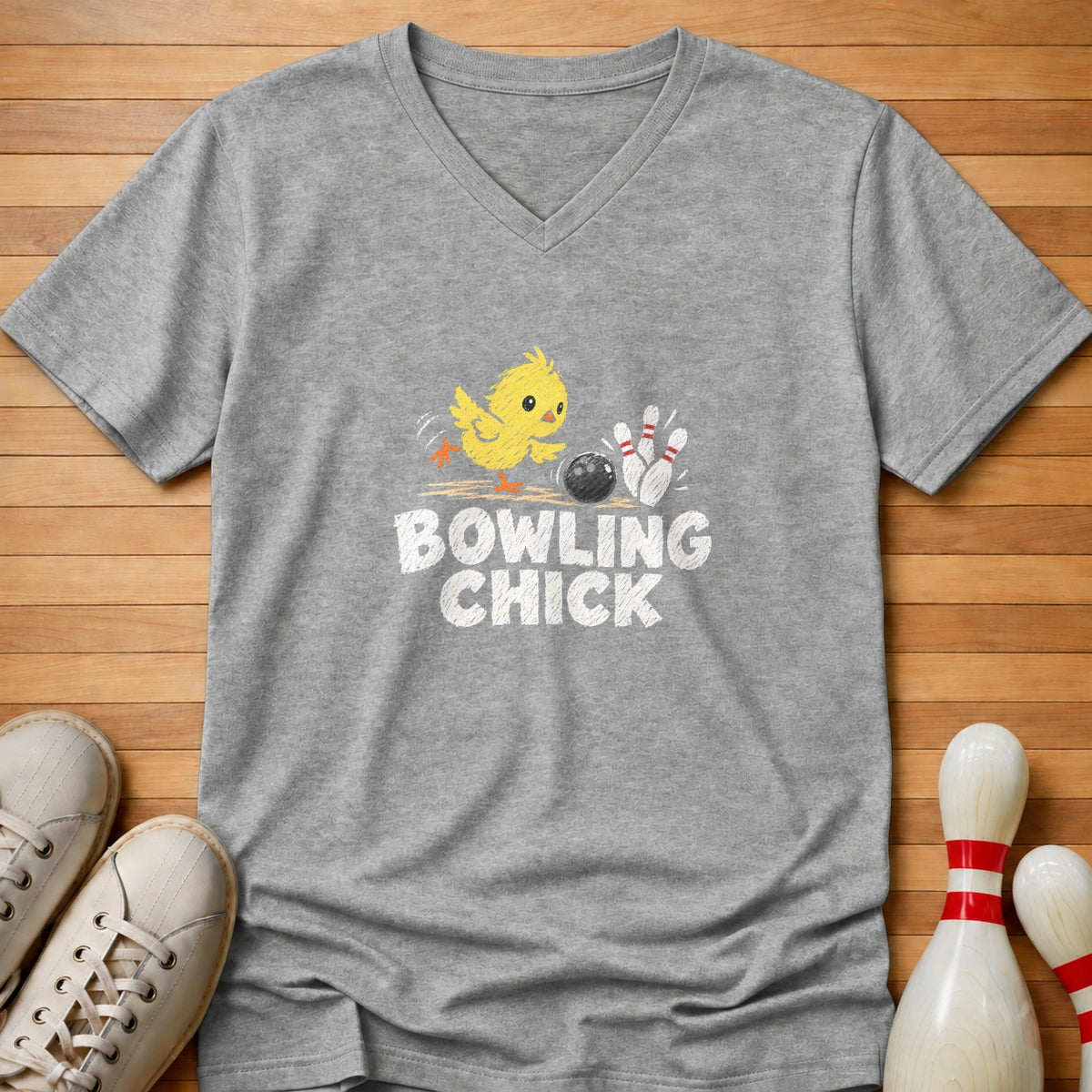 Bowling Chick Women's V-Neck