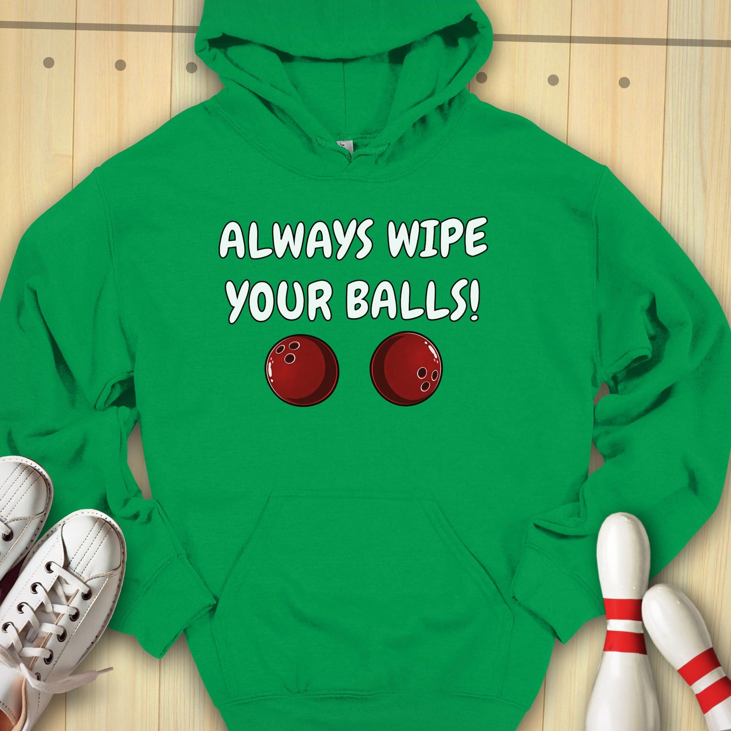 Always Wipe Cartoon Hooded Sweatshirt