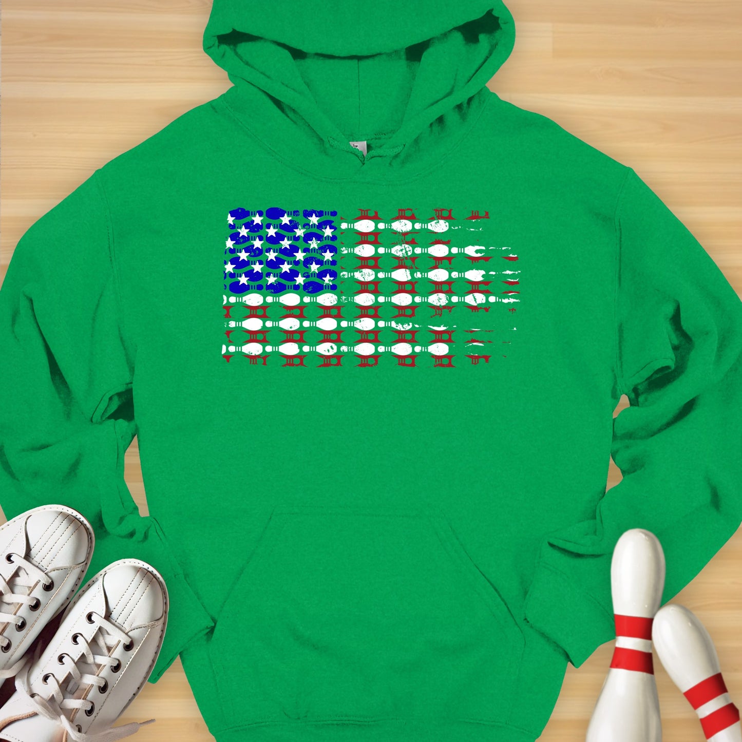 Bowling US Flag Hoodie