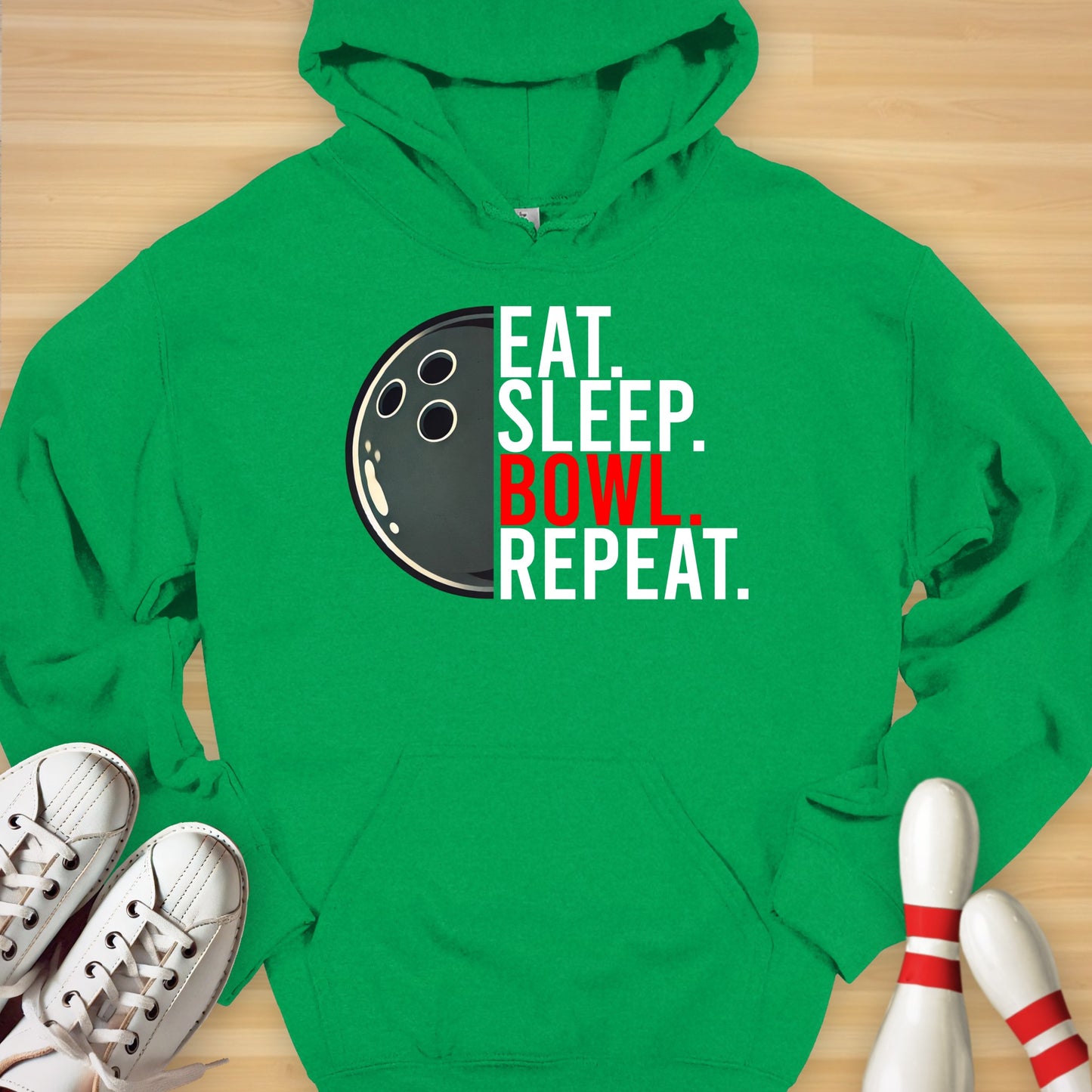 Eat Sleep Bowl Repeat Hoodie