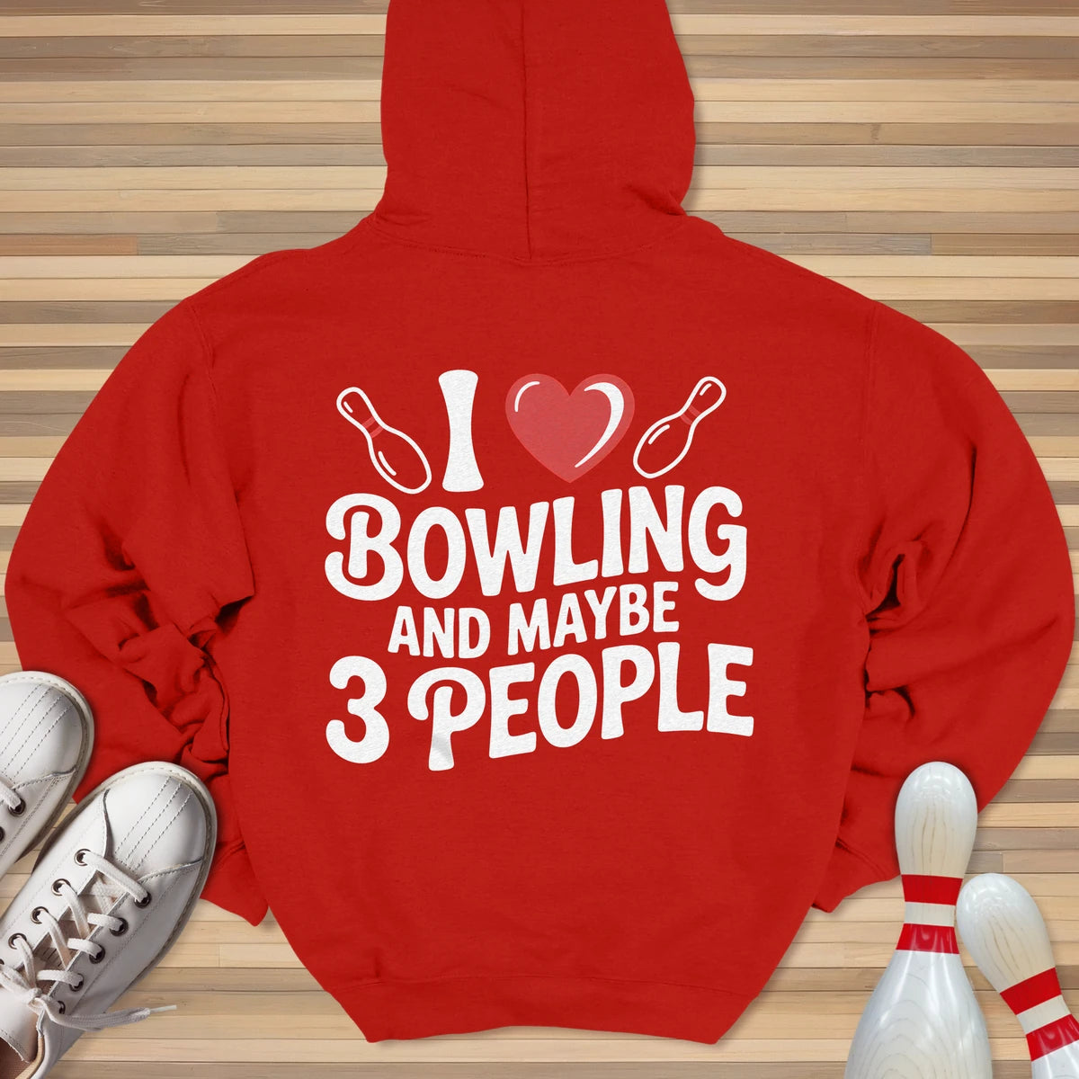 I Heart Bowling Hoodie