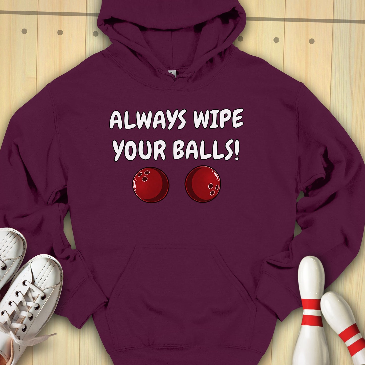 Always Wipe Cartoon Hooded Sweatshirt