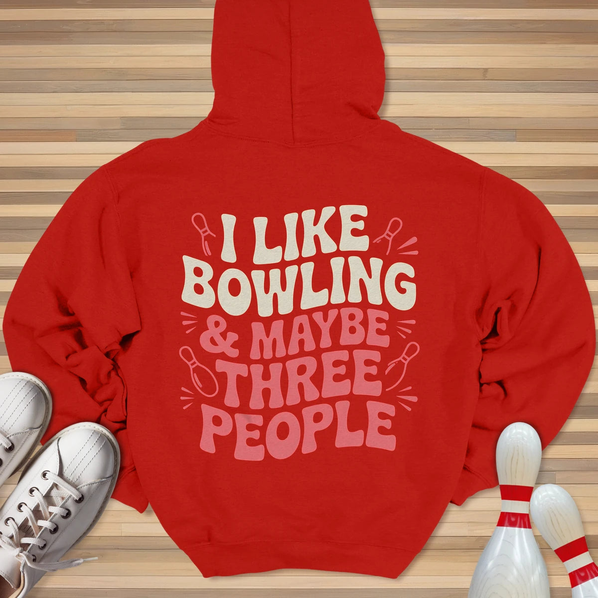 I Like Bowling Groovy Hoodie