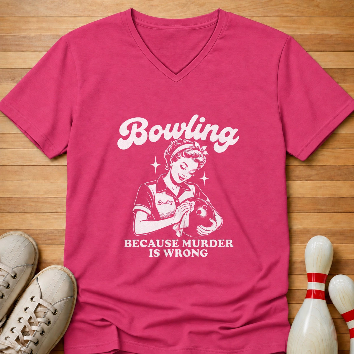 Because Murder Is Wrong Women's V-Neck
