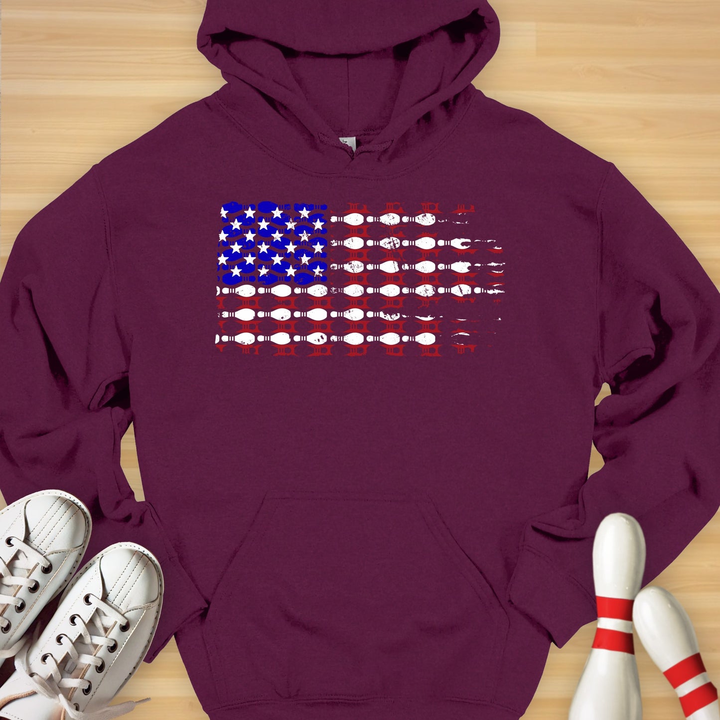 Bowling US Flag Hoodie