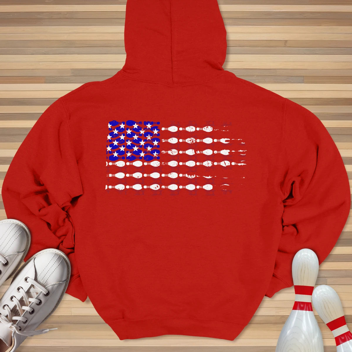 Bowling US Flag Hoodie