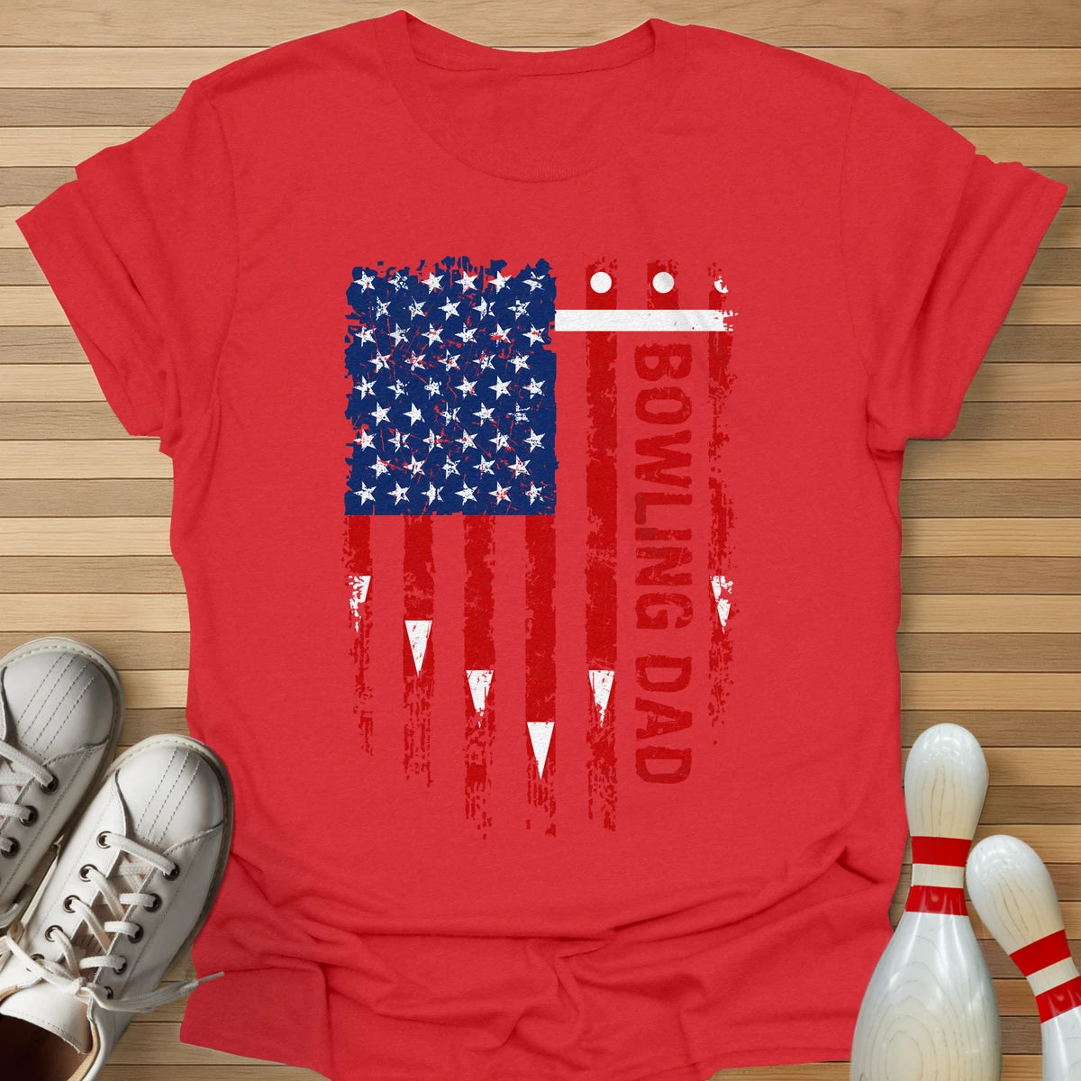 Bowling Dad Lane Flag T-Shirt