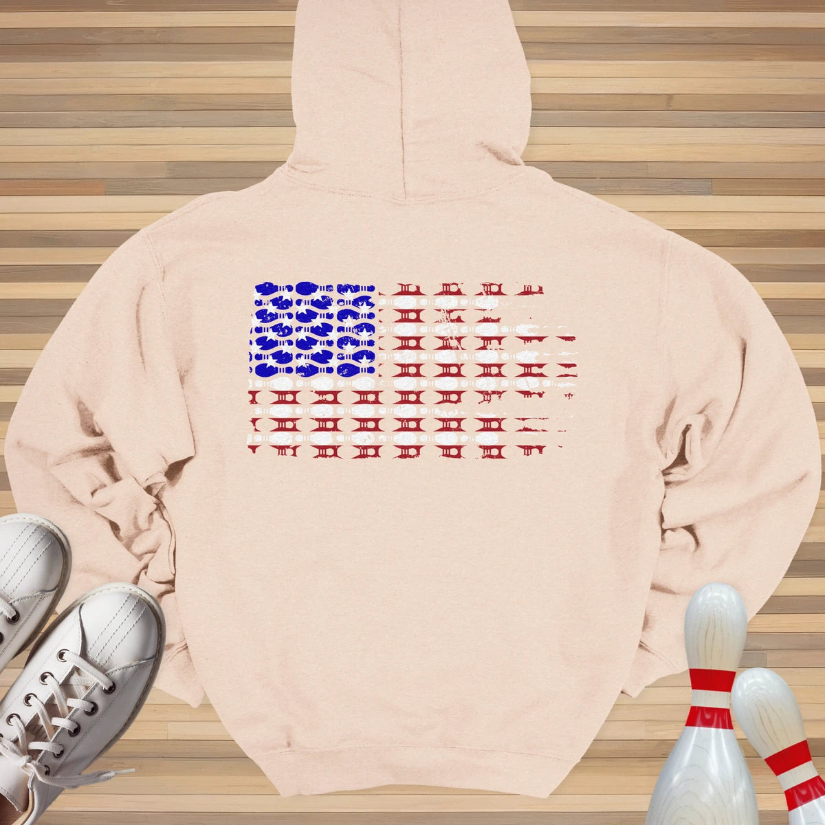 Bowling US Flag Hoodie