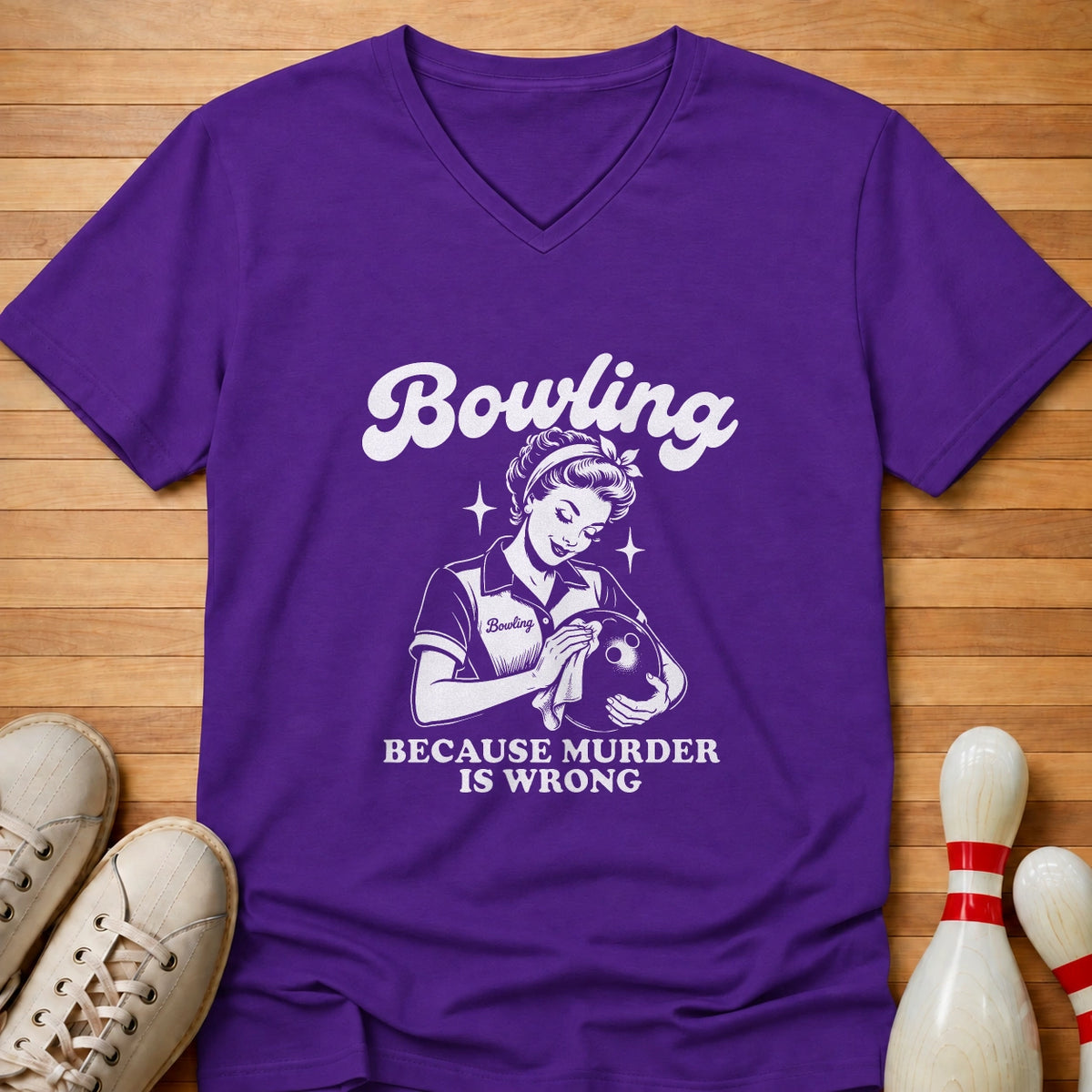 Because Murder Is Wrong Women's V-Neck
