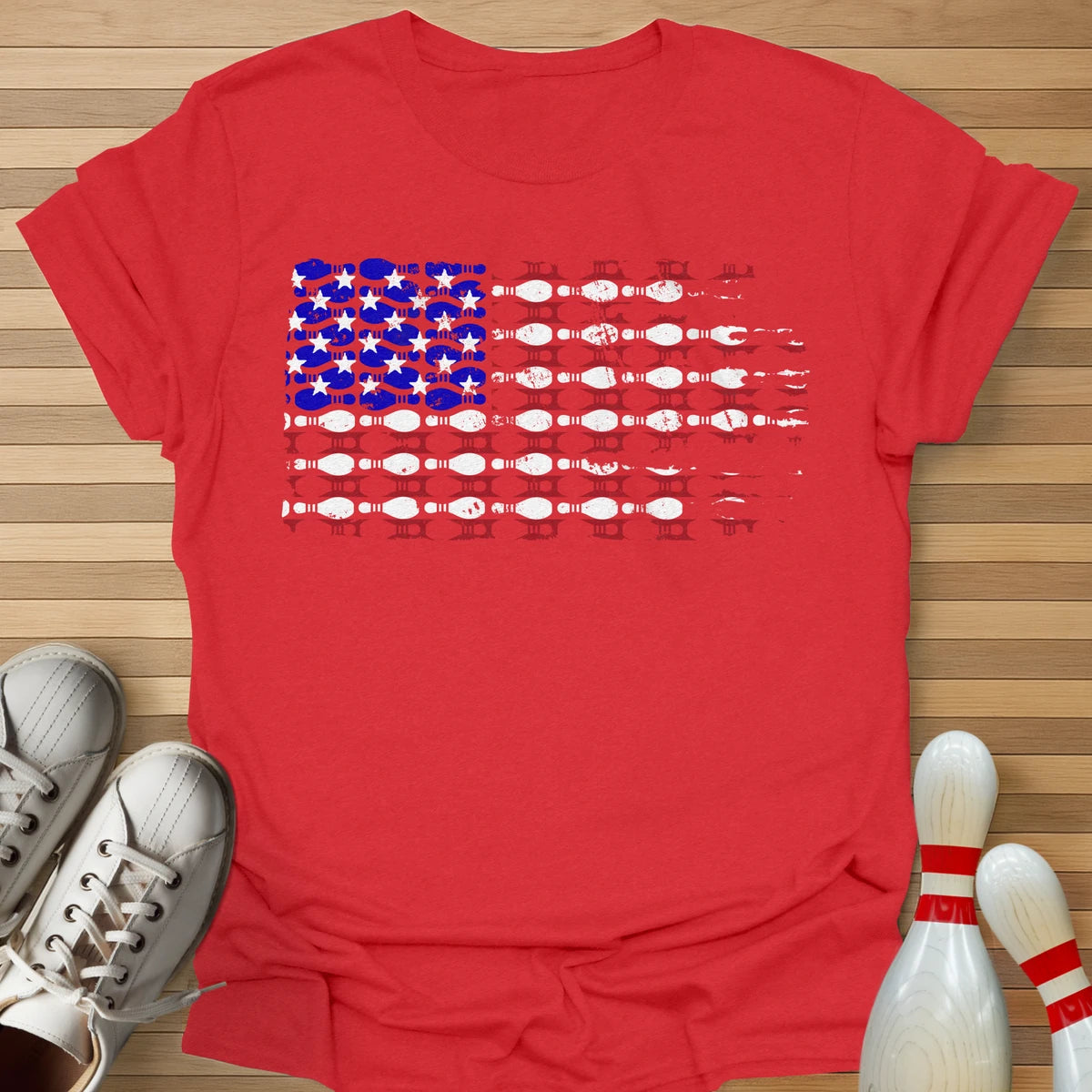 Bowling US Flag T-Shirt
