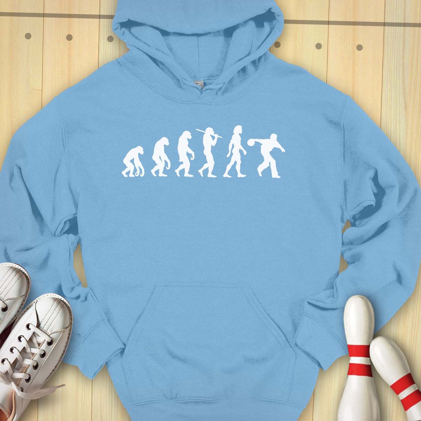 Evolution Of Bowling Hooded Sweatshirt