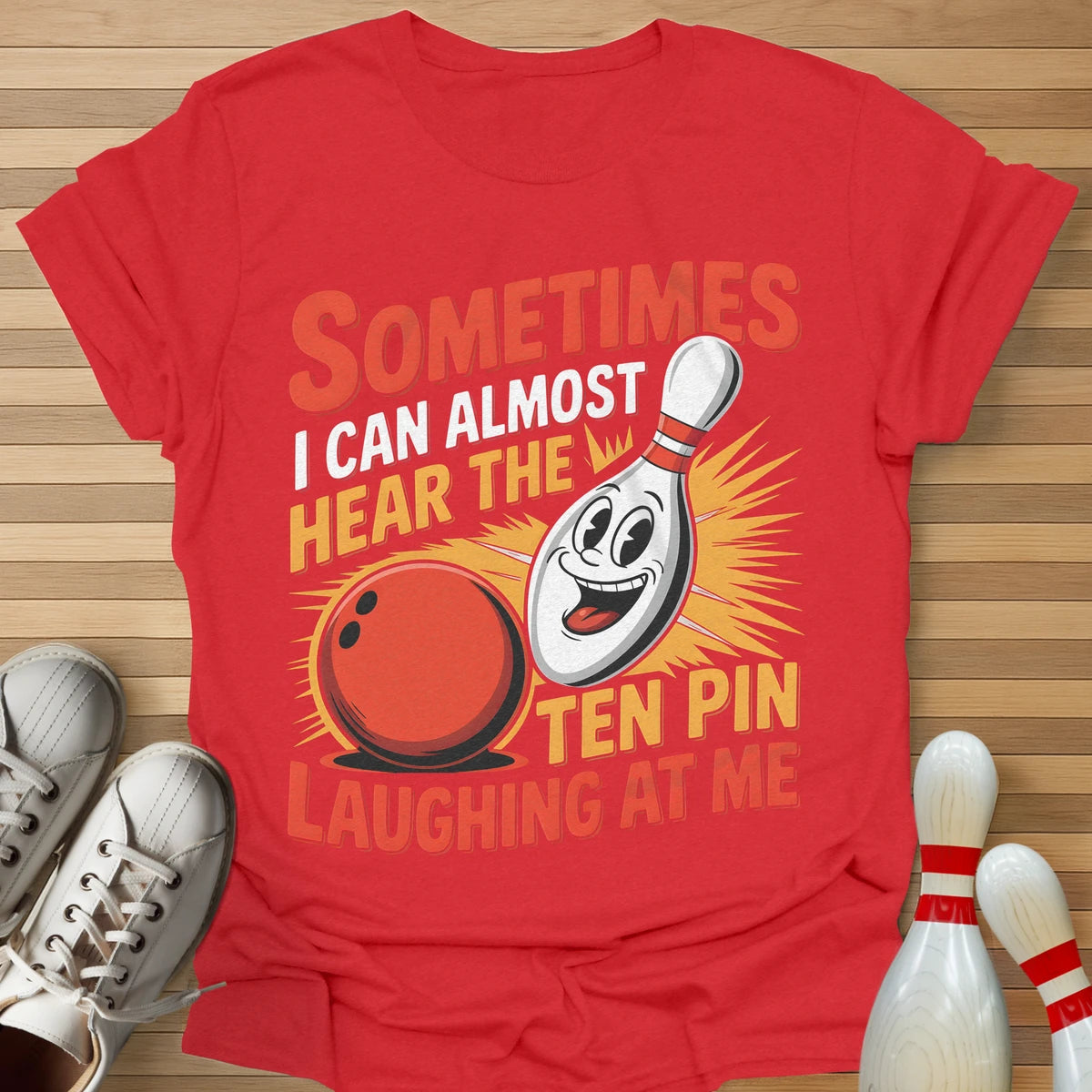 Ten Pin Laughing Retro T-Shirt