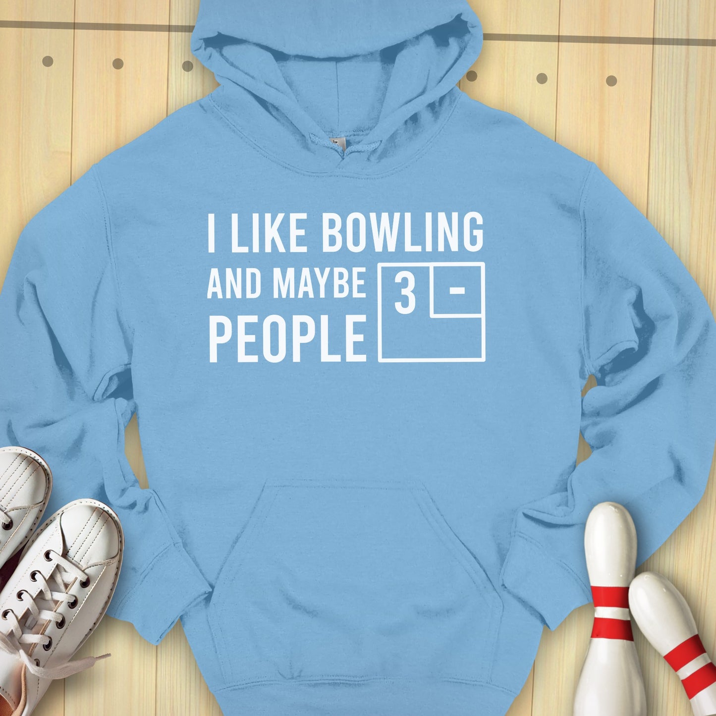 Bowling & Maybe 3 People Scoreboard Hooded Sweatshirt