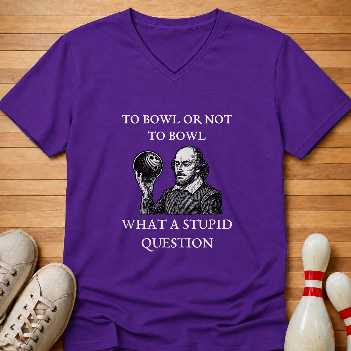 To Bowl Or Not To Bowl Women's V-Neck