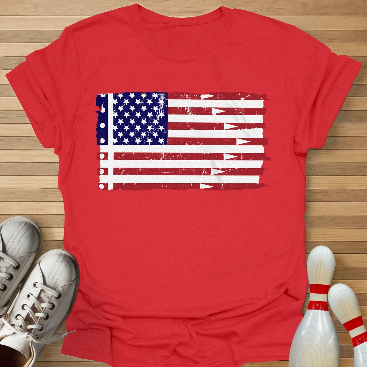 Vertical Color Lane Flag T-Shirt