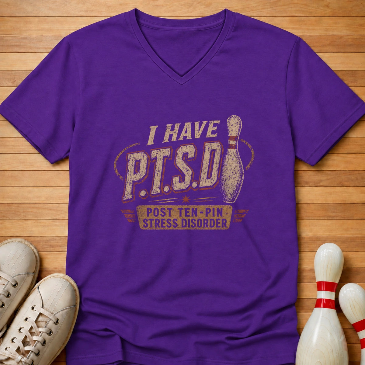 Ten Pin Stress Women's V-Neck