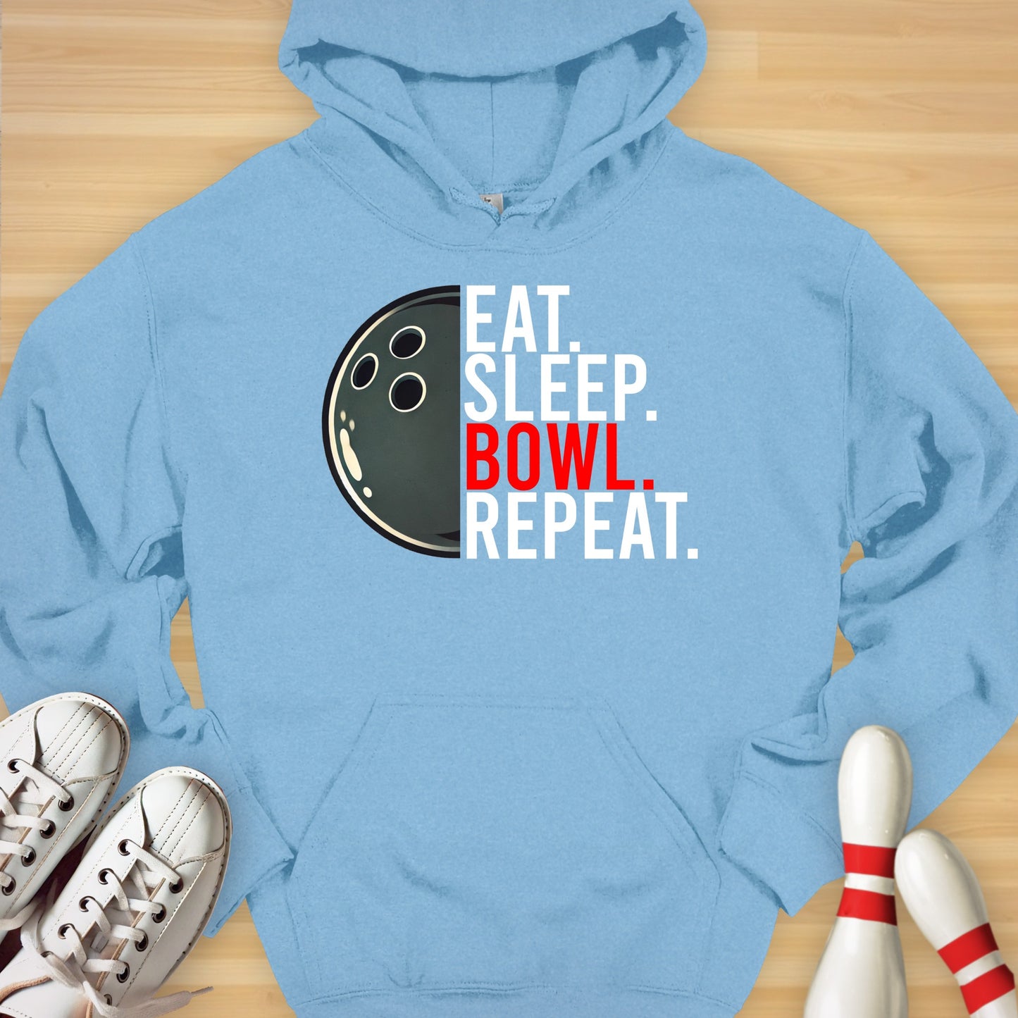 Eat Sleep Bowl Repeat Hoodie