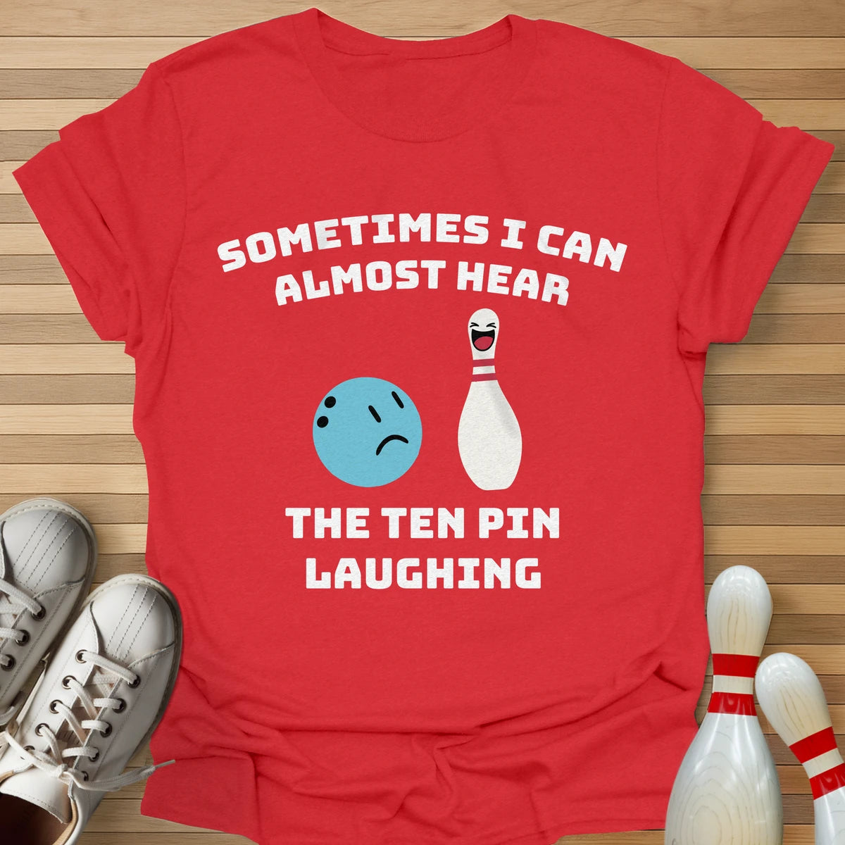 Ten Pin Laughing Cartoon T-Shirt