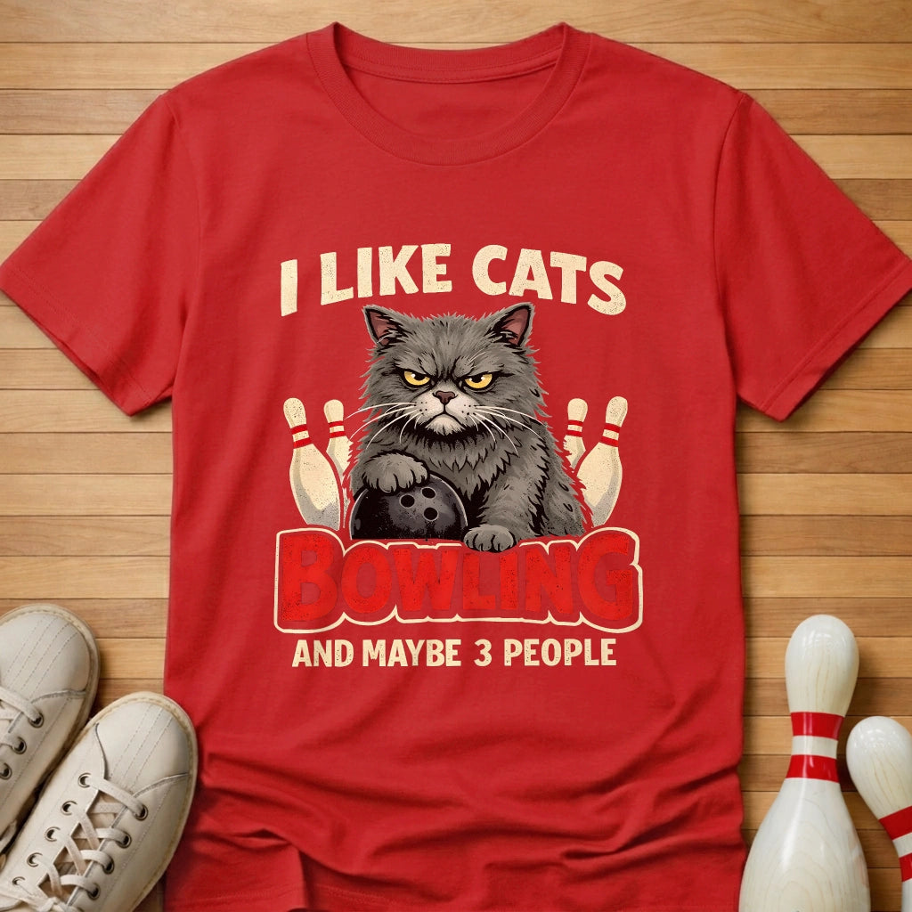 Cat Loving Bowler T-Shirt