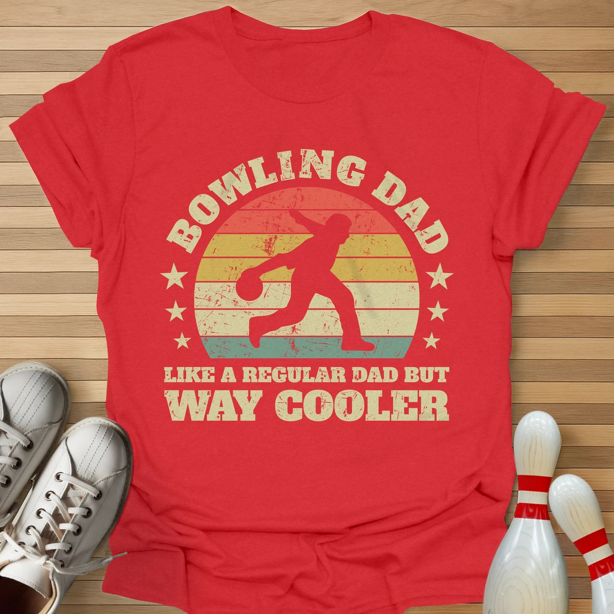 Bowling Dad Way Cooler Sunrise T-Shirt