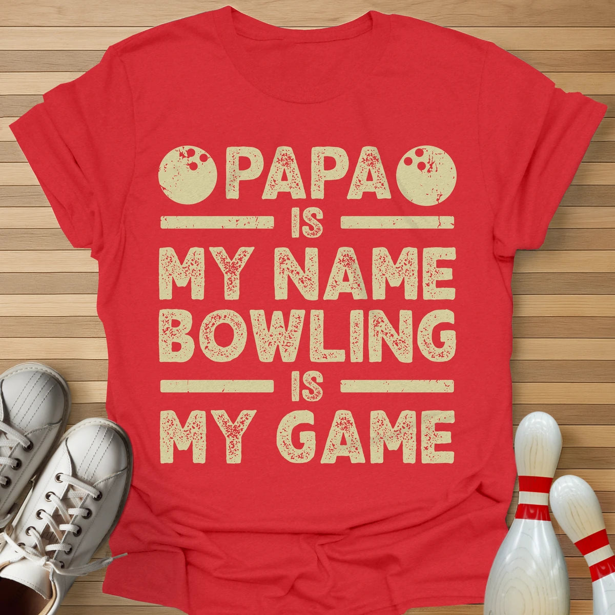 Papa Bowling Is My Game T-Shirt