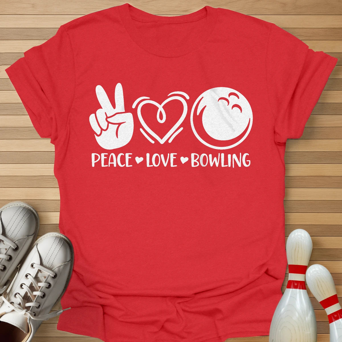 Peace Love Bowling T-Shirt