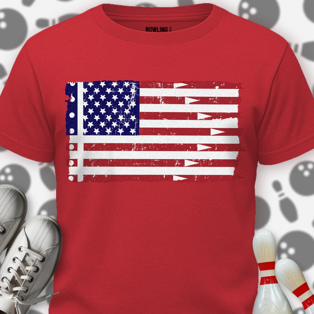 Vertical Color Lane Flag T-Shirt