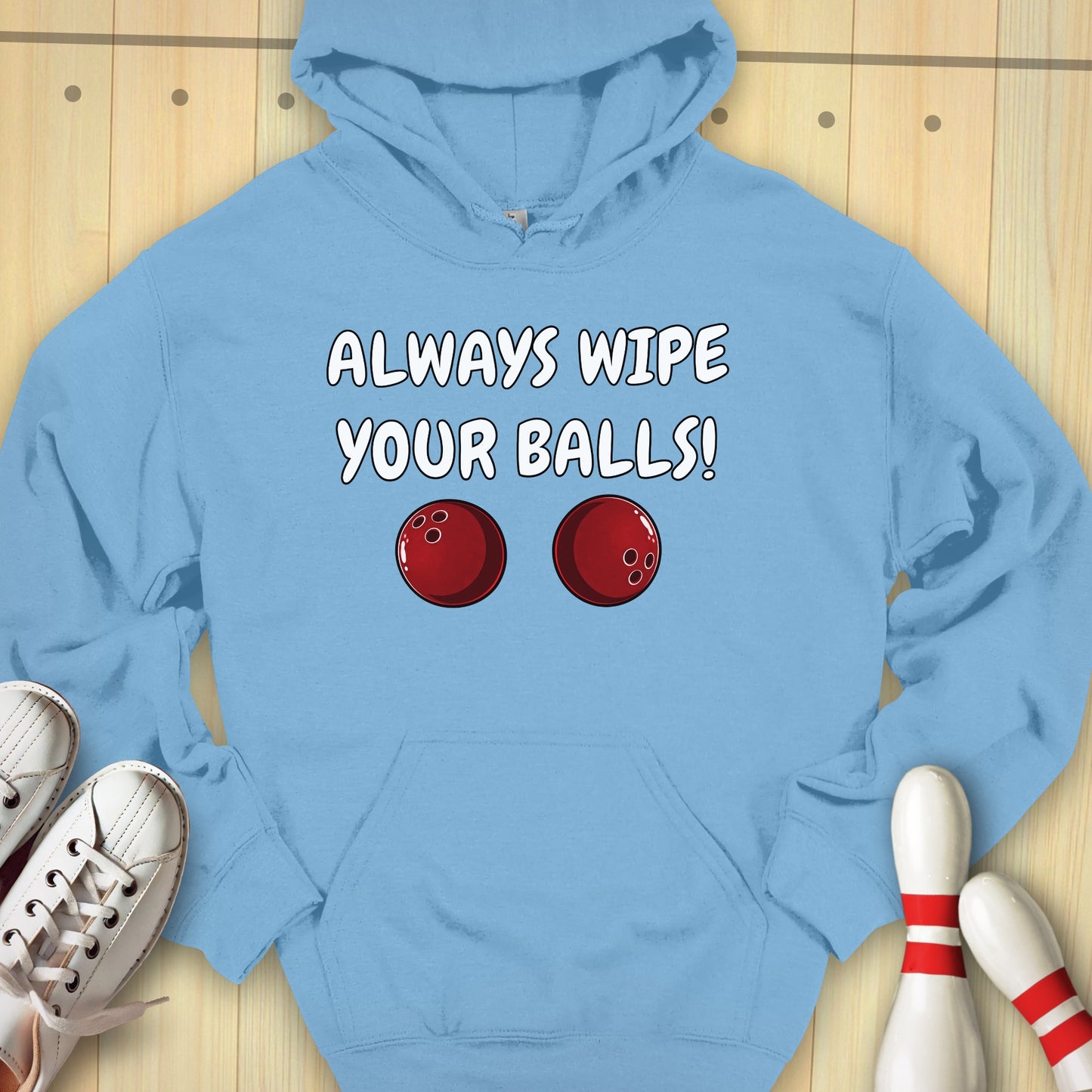 Always Wipe Cartoon Hooded Sweatshirt